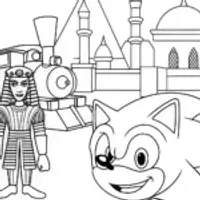 Sonic’s Time-Traveling Adventure Coloring Page