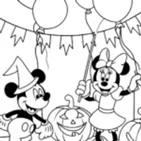 Mickey Mouse Halloween Coloring Page