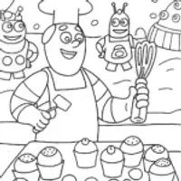 Buzz Lightyear’s Galactic Bake-Off Coloring Page