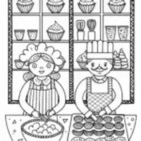 Cupcake Chic’s Sweet Bakery Showdown Coloring Page