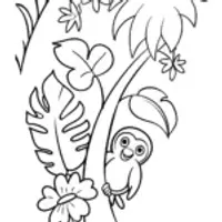 Creeper’s Jungle Adventure Coloring Page