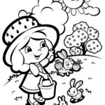 Strawberry Shortcake’s Garden of Whimsy Coloring Page
