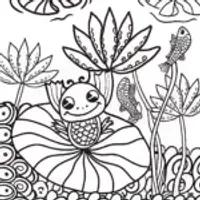 Axolotl Daydreamer in a Floating Garden