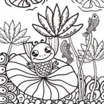 Axolotl Daydreamer in a Floating Garden
