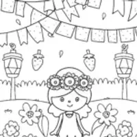 Strawberry Shortcake’s Garden Gala Coloring Page