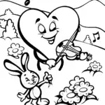 Heartfelt Harmony: A Musical Journey Coloring Page