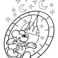 Mickey Mouse’s Adventure in Time Coloring Page