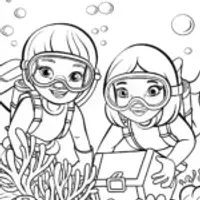 Bratz Dolls’ Underwater Adventure Coloring Page