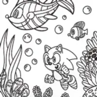 Sonic’s Aquatic Adventure Coloring Page