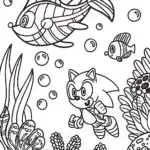 Sonic’s Aquatic Adventure Coloring Page