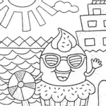 Shopkins Day at the Beach Coloring Page