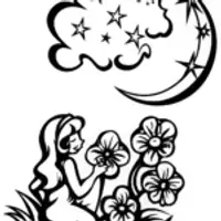 Jasmine’s Celestial Garden Coloring Page