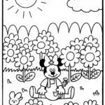 Mickey Mouse’s Friendship Garden Coloring Page