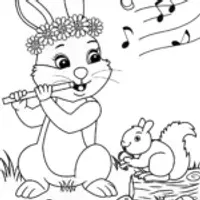 Easter Garden Symphony Coloring Page