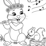 Easter Garden Symphony Coloring Page