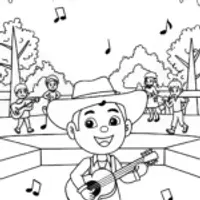 Creeper’s Music Festival Coloring Page