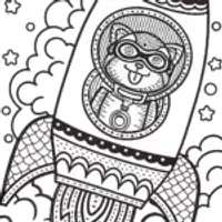 Lightning Rocket Ride Coloring Page
