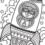 Lightning Rocket Ride Coloring Page