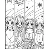 Harmony of the Seasons Coloring Page