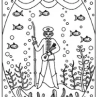 Captain Barnacles’ Underwater Music Festival Coloring Page
