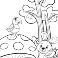 Rainbow Friends’ Forest Adventure Coloring Page