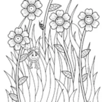 Jasmine’s Whimsical Flower Labyrinth Coloring Page