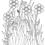 Jasmine’s Whimsical Flower Labyrinth Coloring Page