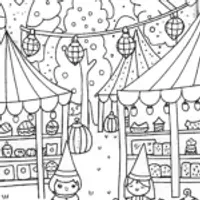 The Enchanted Bazaar Coloring Page