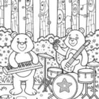 Care Bears’ Magical Music Festival Coloring Page