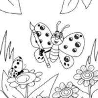 Butterfly Artistry in Nature Coloring Page