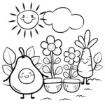 Shopkins Gardening Adventure Coloring Page