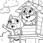 Bluey’s Magical Treehouse Adventure Coloring Page