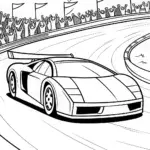 Lamborghini Racing Coloring Page