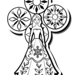 The Princess of the Seasons Coloring Page