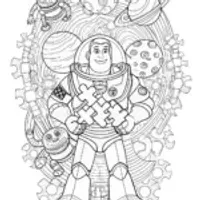 Buzz Lightyear’s Galactic Jigsaw Adventure Coloring Page