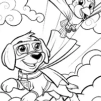Superhero Pets: Sky Rescue Squad Coloring Page