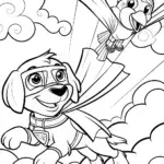 Superhero Pets: Sky Rescue Squad Coloring Page
