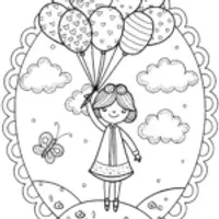 Balloon Adventure Coloring Page