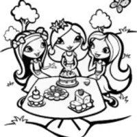 Bratz Glamourous Garden Party Coloring Page