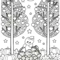 Pumpkin Harvest Coloring Page