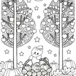 Pumpkin Harvest Coloring Page