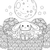 Cinnamoroll’s Starlit Sleepover Coloring Page