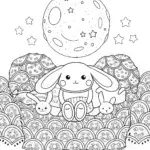Cinnamoroll’s Starlit Sleepover Coloring Page