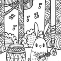 Chick’s joyful melody in the forest