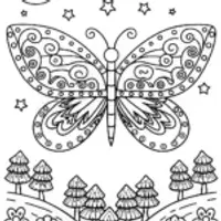 Butterfly Dream Flight Coloring Page
