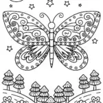 Butterfly Dream Flight Coloring Page
