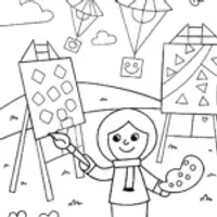 JJ’s Festival of Colors Coloring Page