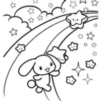 Cinnamoroll’s Stardust Adventure Coloring Page