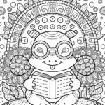 Axolotl’s Underwater School Adventure Coloring Page