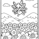 Shaymin Sky Forme Coloring Page
